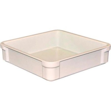 MFG TRAY Molded Fiberglass Toteline Stacking Tote 825008 - 14-3/8"L x 14-3/8"W x 3-1/2"H, White 8250085269